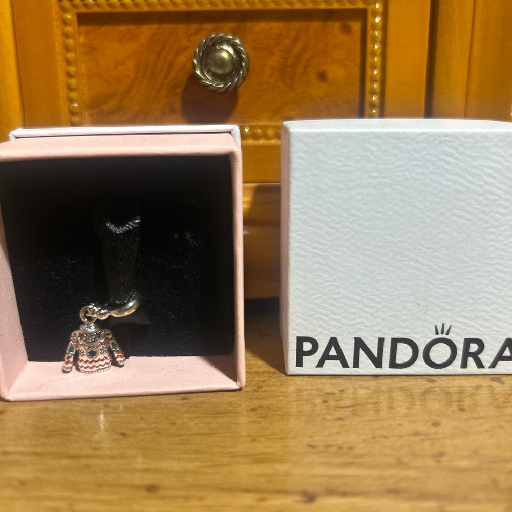 Pandora Silver and Pink “Ugly Sweater” Charm